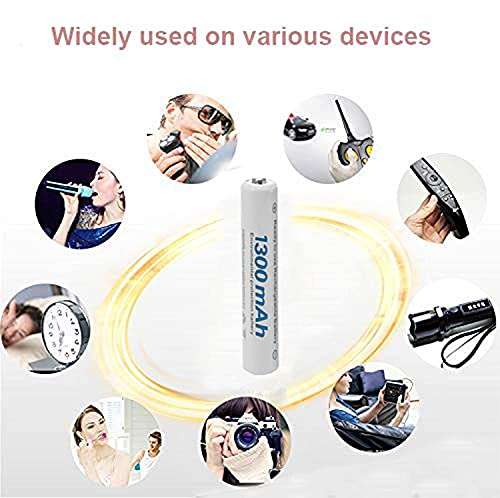 OSAKA HR03 1300mAh AAA Ni-Mh Rechargeable Batteries 8 Pieces with OSK-C903W Battery Charger Set 5