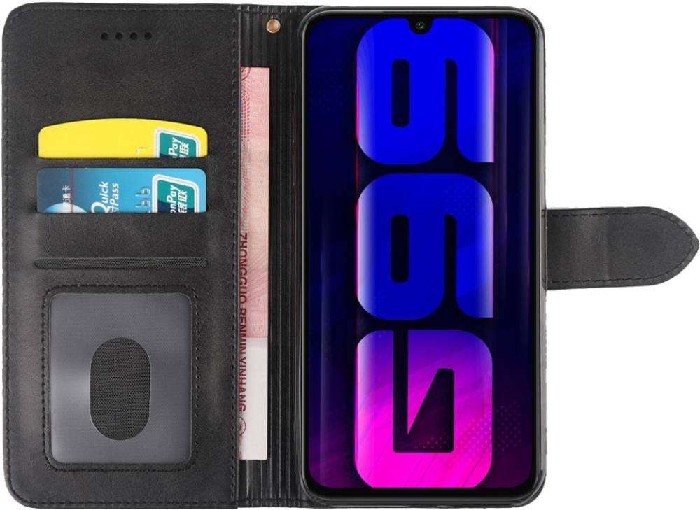 Frazil Vintage Leather Finish Flip Cover for Infinix Note 12 Pro, Infinix Note 12 Pro 4G | Inside Pockets & Inbuilt Stand | Wallet Style Back Case | Magnet Closure (Black) 3