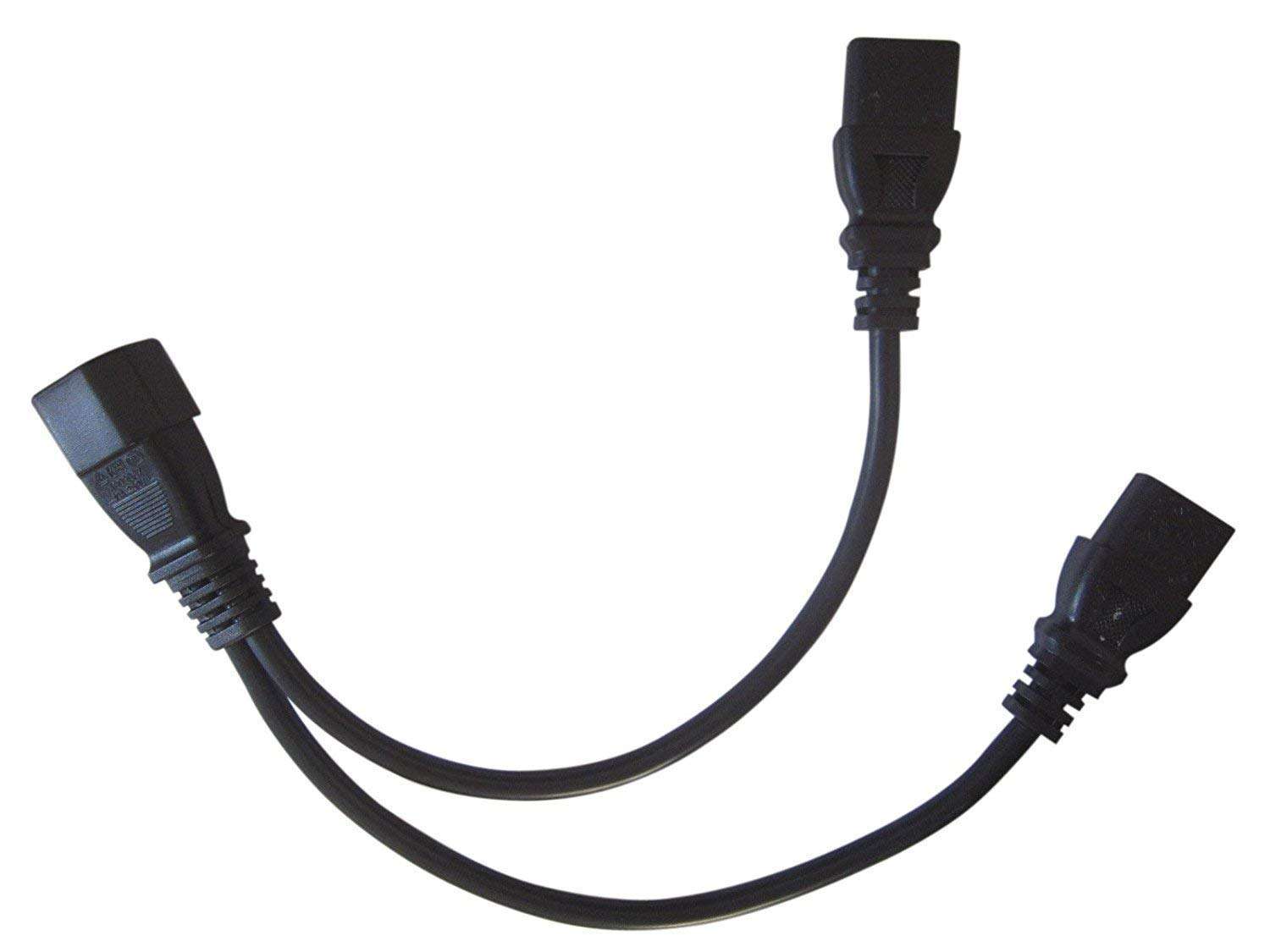 UPS Server C14 to 2 x C13 Y Splitter Adapter Extension Power Cable Cord 30cm 2