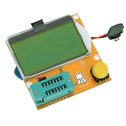 HiLetgo LCR-T4 Multifunctional Resistor Capacitor Diode SCR Inductor Triode MOSFET Tube Meter Tester Component Tester kit 9V with 128 * 64 Green Backlight LCD Display 1