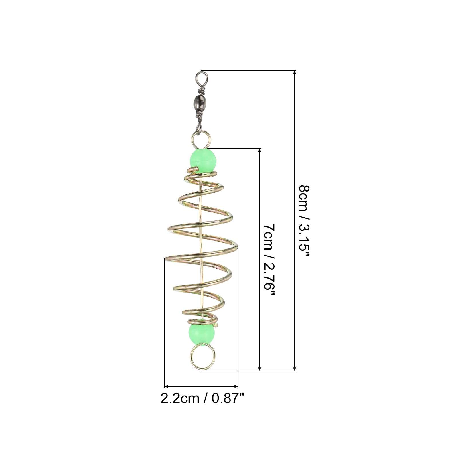 PATIKIL Luminous Spring Fishing Feeder, 20 Pcs Fishing Bait Cage Feeder Bait Holder Coarse Lure Feeder Carp Fishing Equipment 3
