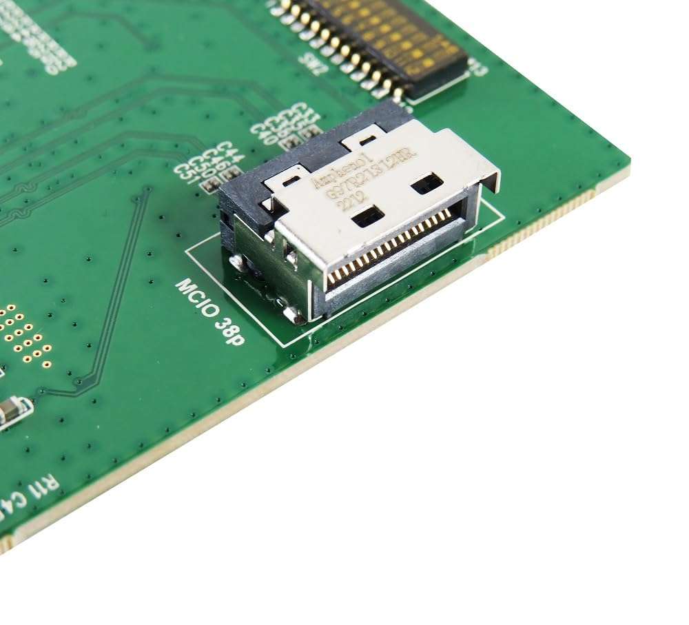 Micro SATA Cables Enhance Data Connectivity with PCIe x4 Redriver to MCIO 38P PCIe Gen 5 Adapter - High-Speed PCIe x4 to MCIO 38P Adapter for Optimized Performance 4