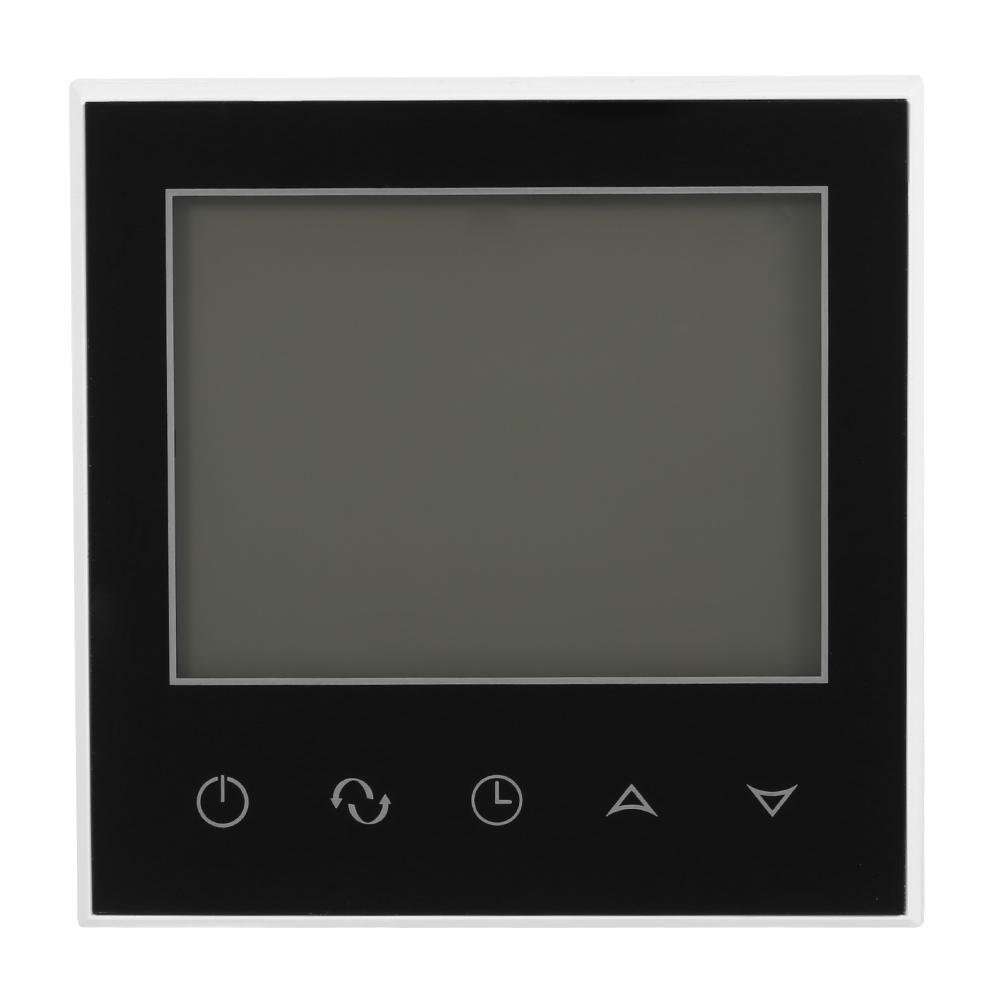 Digital LCD Display Room Temperature Controller Thermostat NTC Sensor Touch Screen LCD Programmable Thermostat Intelligent Temperature Controller Home Use(Black) 2