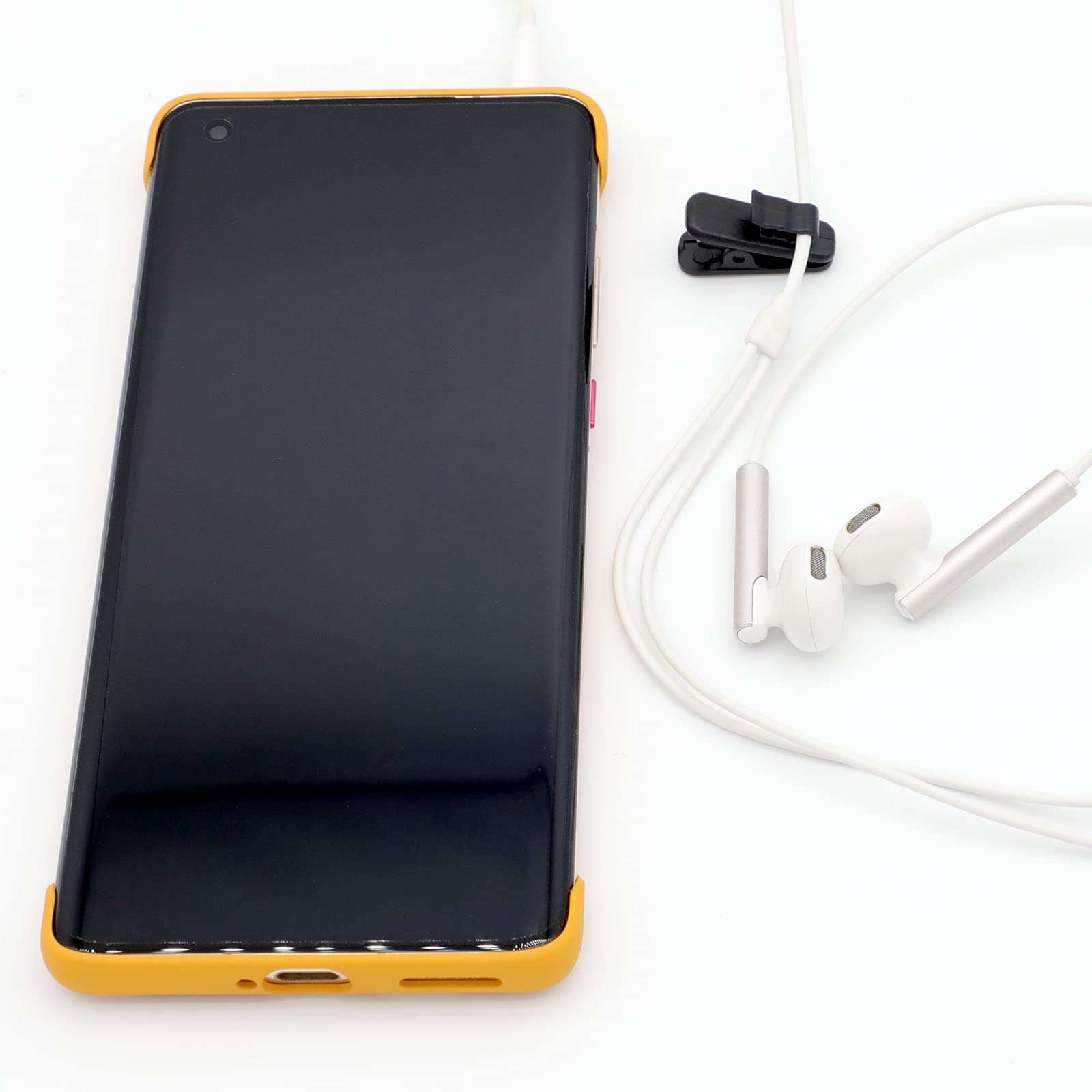 MUZHI Headphone Clip,Small Cable Clothing Clips,Earbud Clip to Keep Earphone/Microphone Cord in Place for 1.5mm Wire Diameter Round Wire Earphone 1 Inch Length,20Pcs (Black) 5