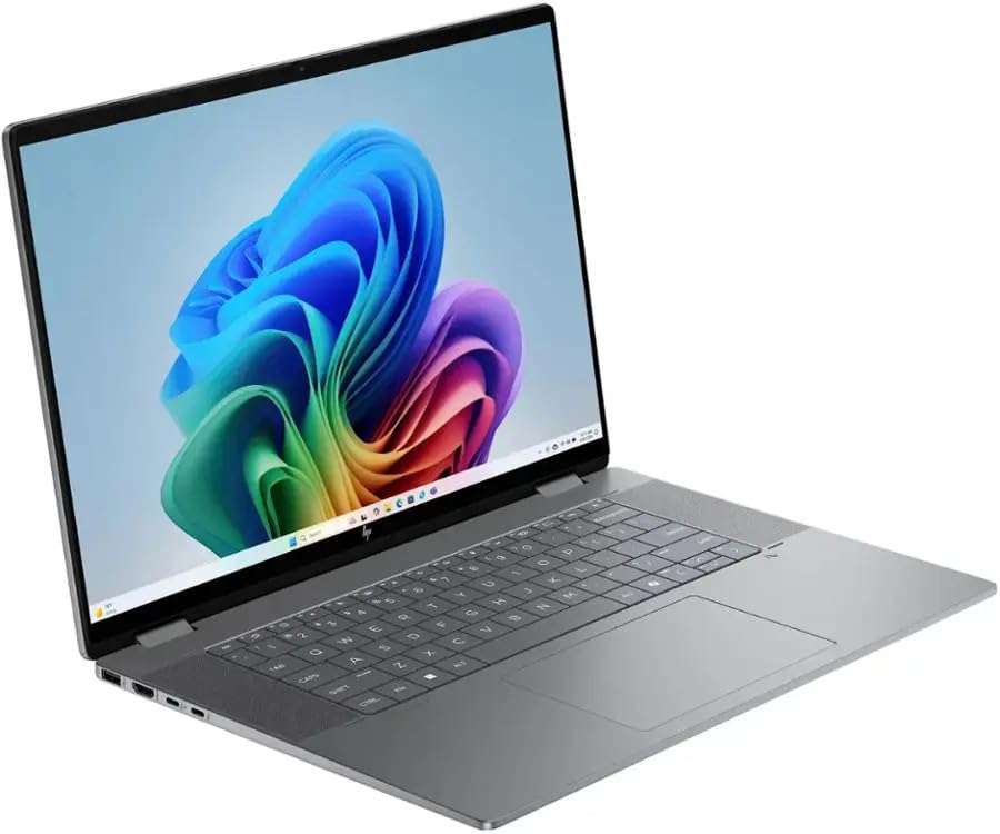 HP OmniBook X Flip 2-in-1 Laptop 16" WUXGA IPS Touchscreen 6-Core AMD Ryzen 5 220 8GB LPDDR5 4TB SSD AMD Radeon 740M Graphics Wi-Fi 6E Backlit Keyboard 5MP+IR Camera Win11 Pro w/ONT 32GB USB 4