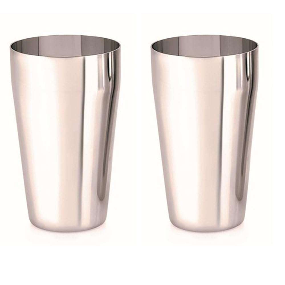 Sahishnu Online And Marketing Stainless Steel Tumblers Set of 2, Indian Stainless Steel Lassi Glasses, Multi-Purpose Steel Glass 1
