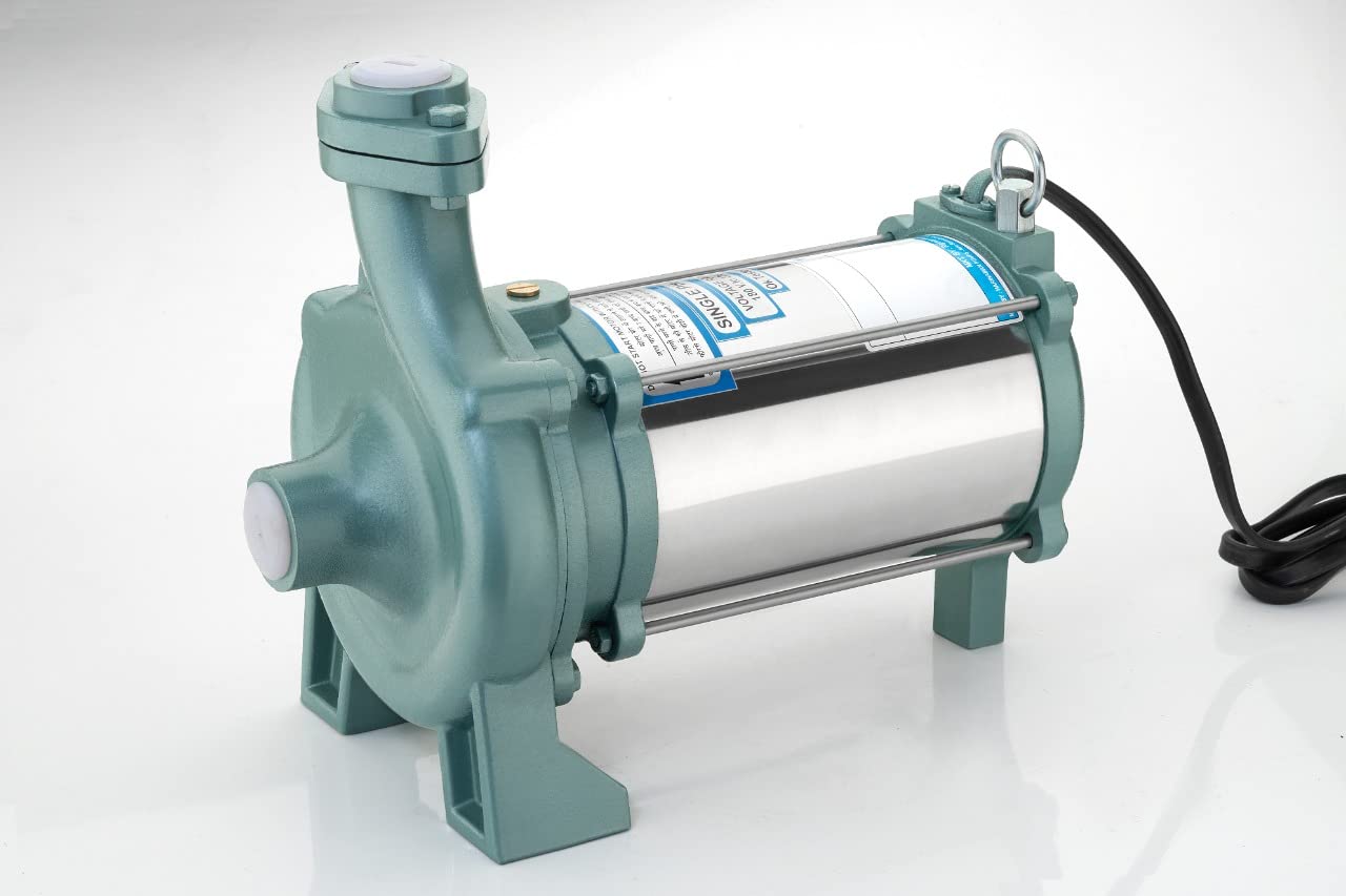 MIXFIELD Open Well Submersible Pump 1 HP /Fully Stainless Steel And 100 % Copper Windings, SS Impeller “100 Feet” Single Phase For Lifting Water