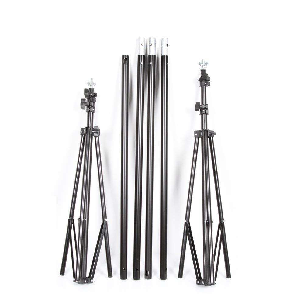 YISITONG Photo Video Studio Backdrop Stand 10ft Adjustable Portable Heavy Duty Background Stand Backdrop Support System Kit with Carry Bag 4