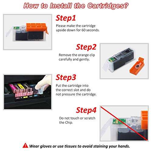 Sotek Compatible Ink Cartridge 280XL 281XL 280 281 PGI-280XXL CLI-281XXL, Work for Canon PIXMA TS9120 TS8120 TS8220 TS8320 TS8322 TS9120 TS8100 TS8200 TS8300 Printers (6 Pack, with Photo Blue) 2
