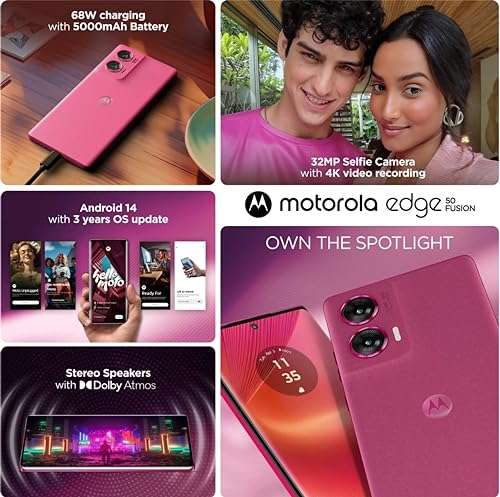 Motorola Edge 50 Fusion 5G (Hot Pink, 8GB RAM, 128GB Storage) 3