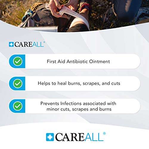 CareAll Bacitracin Antibiotic Zinc Ointment 1oz (4 Pack). First Aid Ointment to Prevent and Heal Infections for Minor cuts, Scrapes and Burns. 2