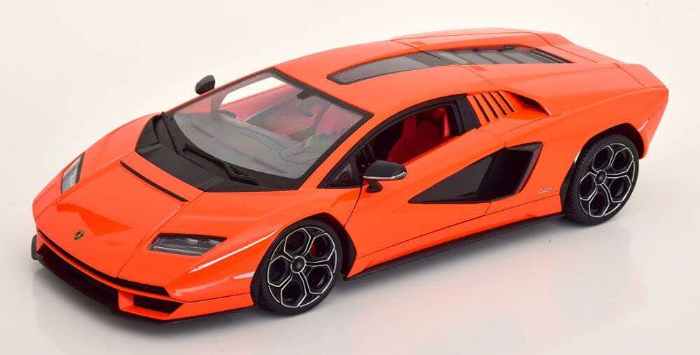 Maisto - 1/18 Scale Model Compatible with Lamborghini Compatible with Countach LPI 800-4 2021 Replica Miniature Collectible Sports Car Model (Orange) 4