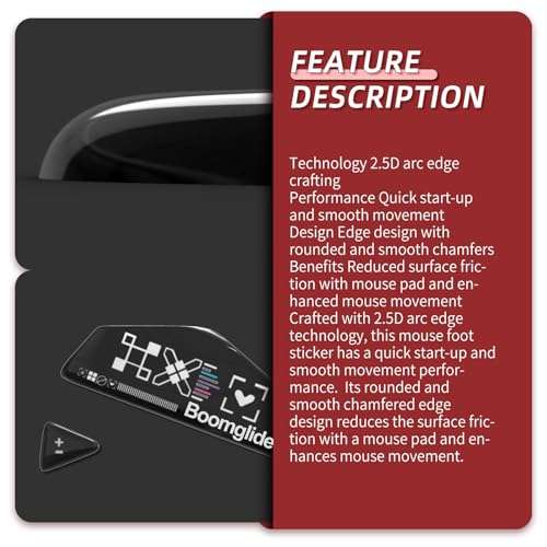 YIMAGUJRX Glass Mouse Skates for Logitech G 502 Lightspeed Wireless,Fastest and Smoothest Mouse Feet/Skates (Black Print) 4