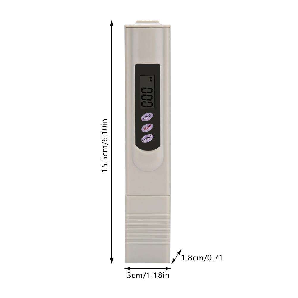 JF-XUAN Water Quality Tester Digital TDS Meter measuring instrument, 1Pc Digital TDS Total Dissolved Solids Meter Pen Water Quality Purity TEMP/PPM Testing 3