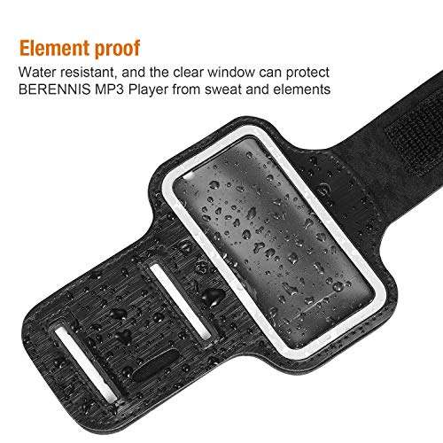 RUSFOL Adjustable Sport Armband for BERENNIS MP3 Player Only， Hands-Free for Running, Black，1 Pack(Compatible with BERENNIS MP3 Player ONLY!)! 4