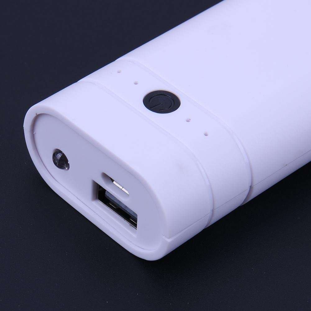 VIPECO Plastic Removable 2 18650 Batteries DIY Box with LED Flashlight(White) 6