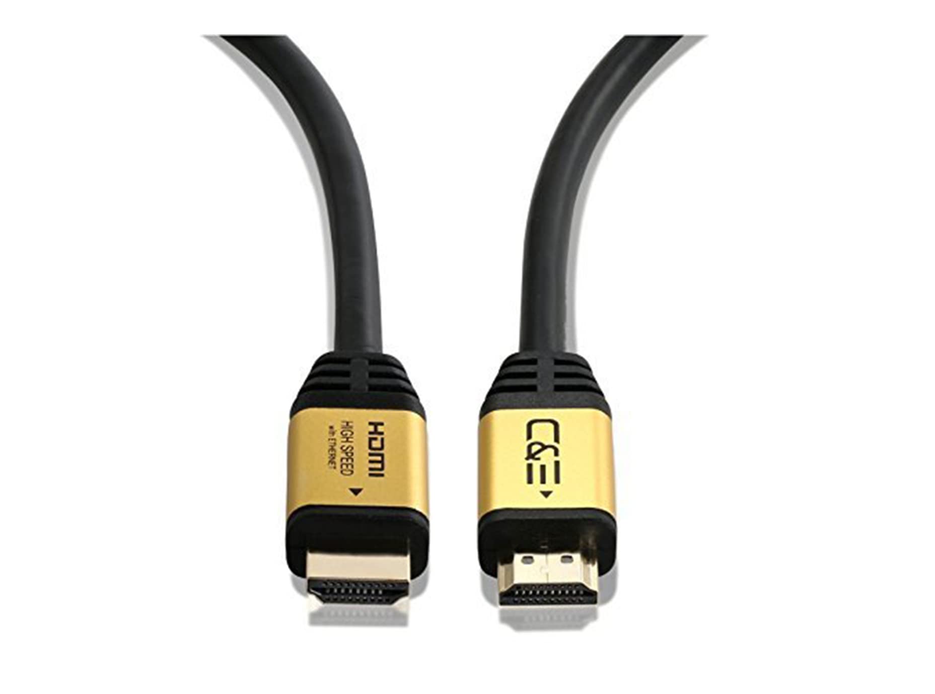 C&E High Speed Ultra HDMI Cable CL3 Rated (1.5 Feet / 0.4 Meter) with Ethernet, Supports (4K x 2K @ 60HZ), Video 4K UHD 2160p, HD 1080p, 3D, Xbox PlayStation PS3 Audio Return Latest Version (2 Pack) 1