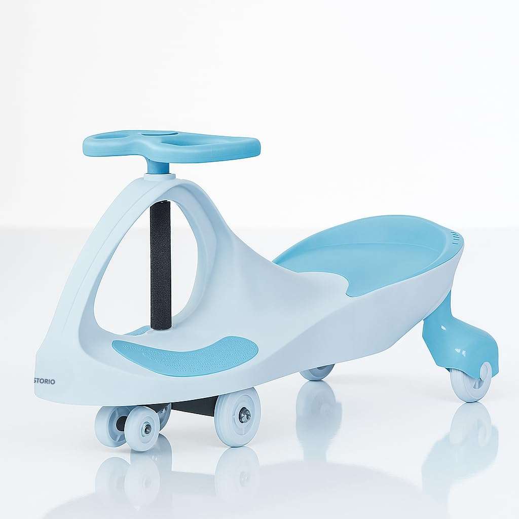 Storio Boomer Kids Magic Swing Car Twister Ride On | Toy Car with PU Wheels | Toy Car for 3 to 5 Years | Push Ride on Baby Car,100 Kg Capacity | Birthday Gift for Kids Boys and Girls - Blue 1