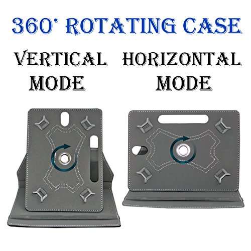 Acm Rotating Leather Flip Case Compatible with Datawind Moregmax 4g7 4g Tablet Cover Stand Purple 5