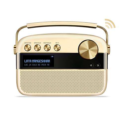 Saregama Carvaan 2.0 Portable Digital Music Player - Sound by Harman/Kardon (with 20,000 Songs) (with WiFi, Champagne Gold Color) 1