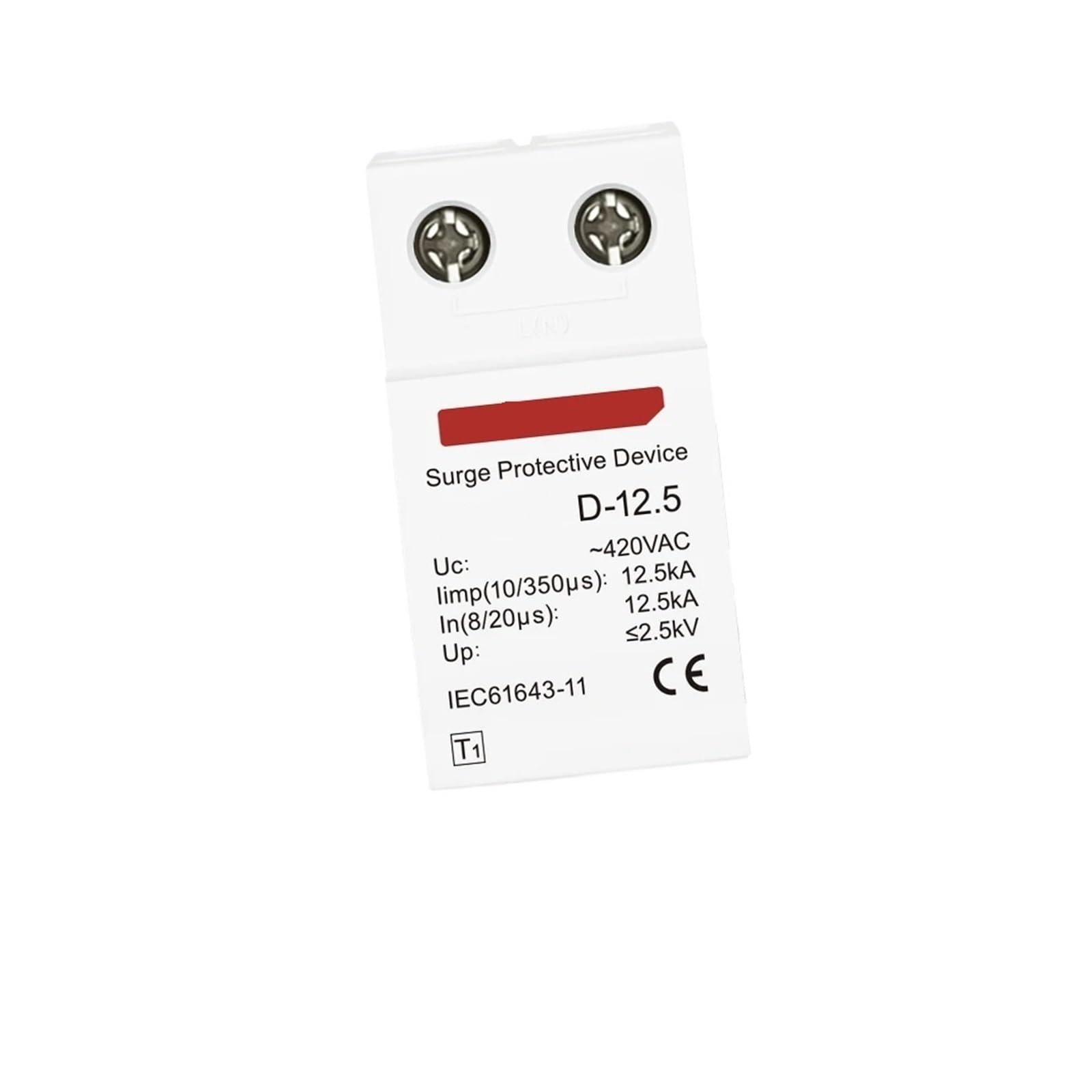 T1 Power Surge Protective Device SPD Arrester Low Voltage House 2P 3P 4P Surge Voltage Protection AC 420V 12.5KA 15KA 25KA(4P,12.5KA)