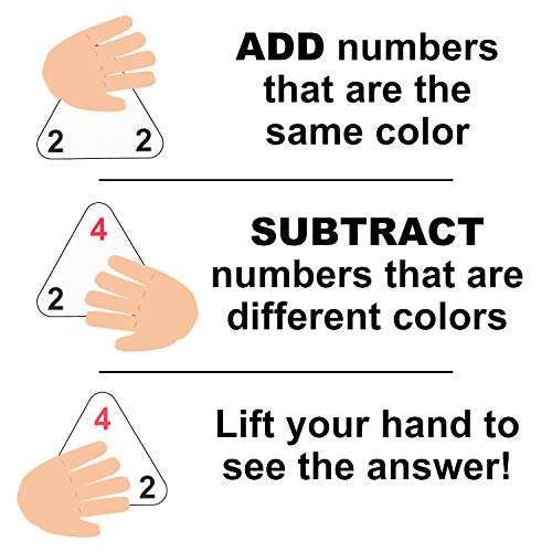 LEARNING ADVANTAGE Original Triangle Flash Cards - Addition and Subtraction - Set of 20 - In-Home Learning - Math Flash Cards 5