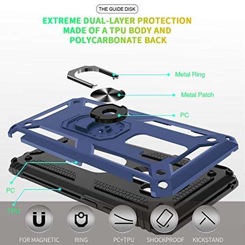 Gritup Compatible for Samsung Galaxy S9+ Case (No fit for S9) with 3D PET Screen Protector, Military-Grade Shockproof Protective Phone Case with Magnetic Kickstand Ring for Samsung S9 Plus Brown 4