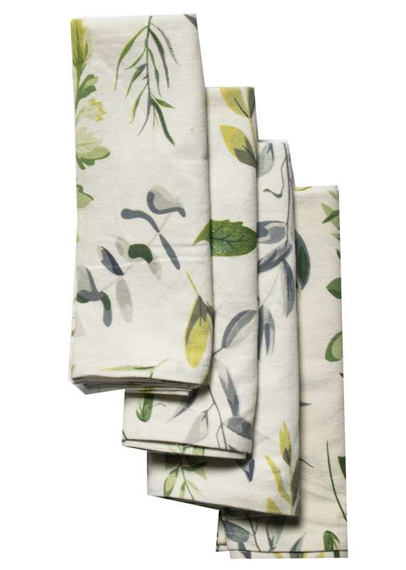 CONTRAST LIVING Unika Hand Block Printed Kitchen Towel/Dish Towel/Hand Towel Multi Color Set of 4 Pcs 5