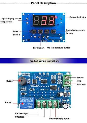 LM YN Digital Thermostat Module K-Type DC 24V -30℃ to 999℃ Temperature Controller Board Electronic, TEM Control Module Switch Red Digital Display 2