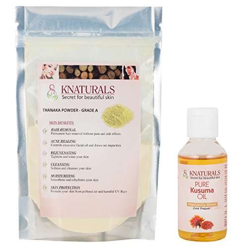 KNATURALS Thanaka Powder, 100 g with Kusuma Oil, 100 ml