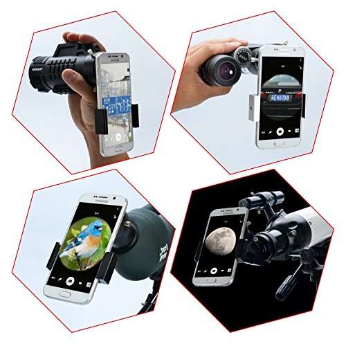 Astromania Smartphone iPhone Adapter with Eyepiece Adapter 25mm - 35mm - for Photography with telescopes and Spotting Scope or Binoculars 5