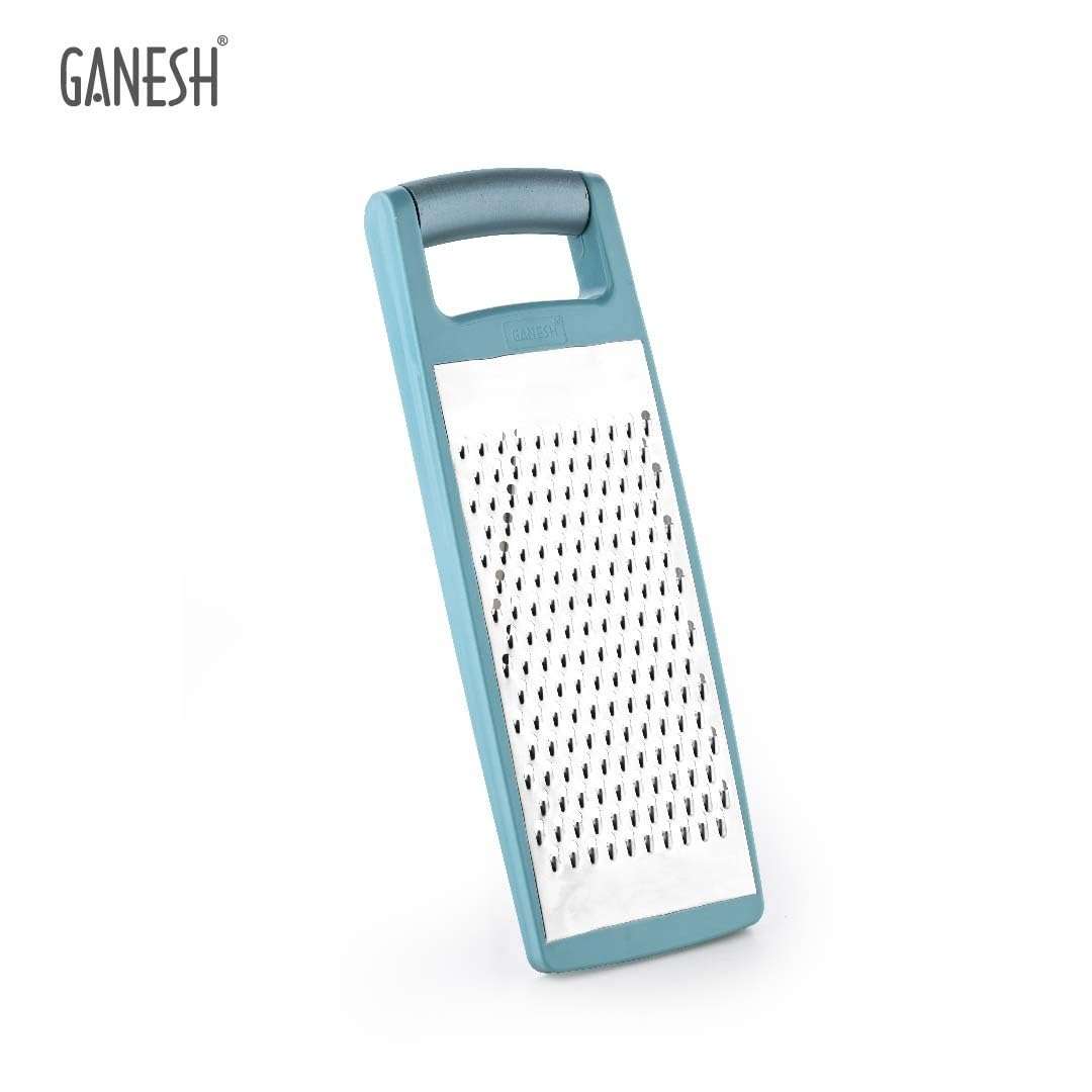 Ganesh Fine Stainless Steel Flat Vegetable Grater for Cheese, Potato, Carrot and Slicer with Non-Slip Base, Dishwasher Safe 5