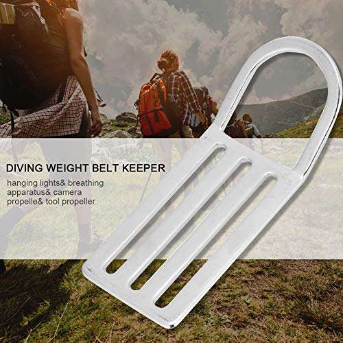 Diving D Ring Stainless Steel Weight Belt Keeper Slider Buckle Accessory-Belt Dive 4