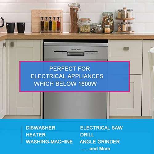 Power Cord Pigtail 16 AWG 3 Prong 12 Foot Open End 3 Wire Heavy Duty SJT 16 Gauge Power Supply Cord 120V AC NEMA 5-15P, Replacement Power Cable 13A, 1625W at 125VAC 6