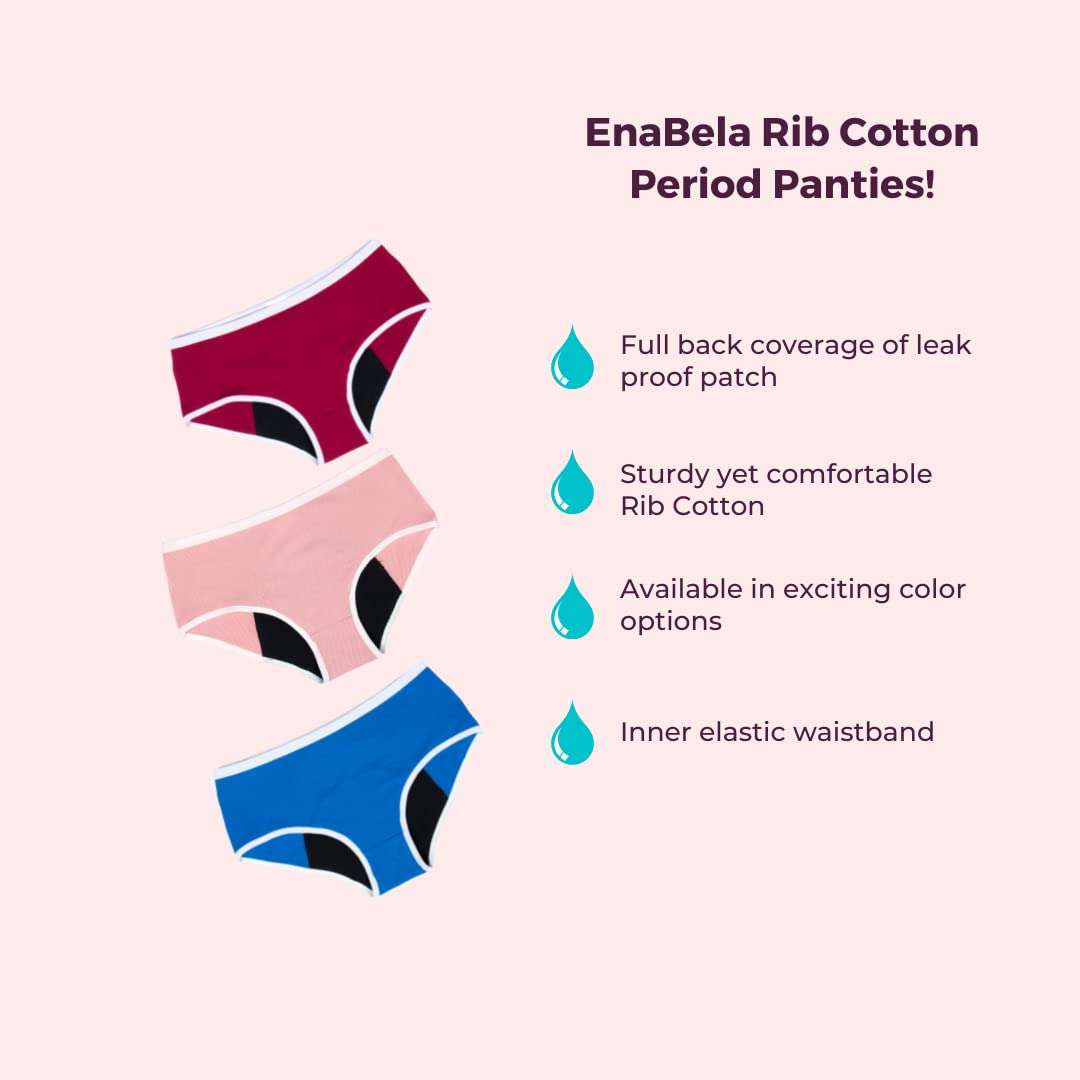 EnaBela Reusable Cotton Period Panties for Women | Leakproof, Washable & Reusable | Post Partum Panties | Use Without Sanitary Pads, Cups & Liners | Comes in Exciting colors | Pack of 1 (Pink XL) 4