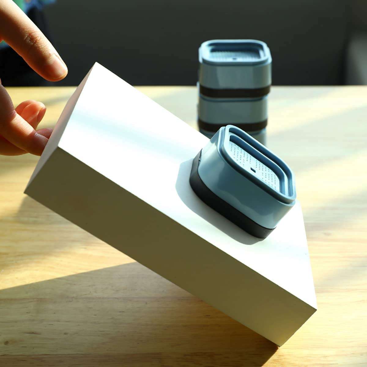 Raxon Innovation Shock & Noise Cancelling Washing Machine Support/Washing Machine Stabilizer - Washer Vibration Pads/Anti-Slip Anti-Vibration Washing Machine Feet Pads/Blue/ [Pack of 1] 3