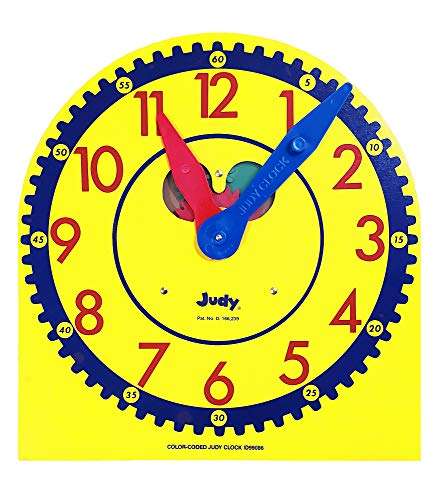 Carson Dellosa 13" x 12" Judy Clock, Time-Telling Teaching Clock for Kids, Classroom Clock for Teaching Time, Analog Clock, Teaching Clock for Classroom or Home School, Kindergarten to 3rd Grade 1