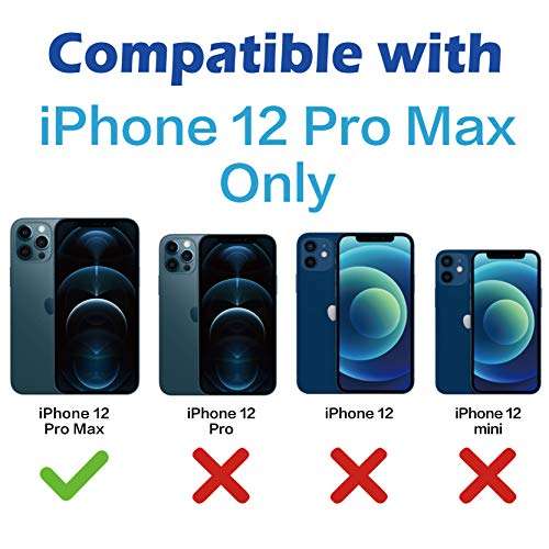 imluckies Case Compatible for iPhone 12 Pro Max, Cell Phone case with Slide Camera Lens Cover Protector & 360° Ring Holder Kickstand, Camera Protection Case for iPhone 12 Pro Max 6.7 in, (Black) 2
