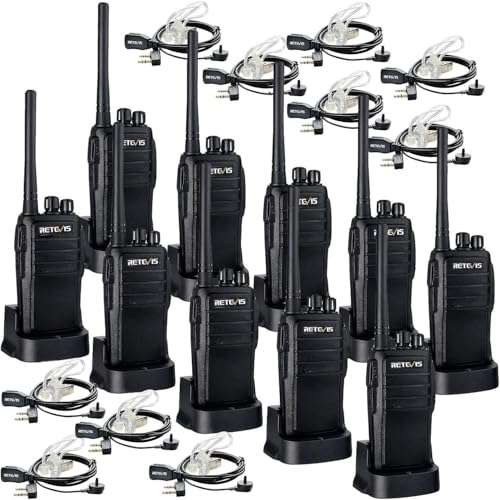 Retevis RT21 Walkie Talkies for Adults, 2 Way Radios Walkie Talkies Long Range, Portable FRS Two Way Radios with Earpiece, Handfree, for Government Education Churches Dealers(10 Pack) 1