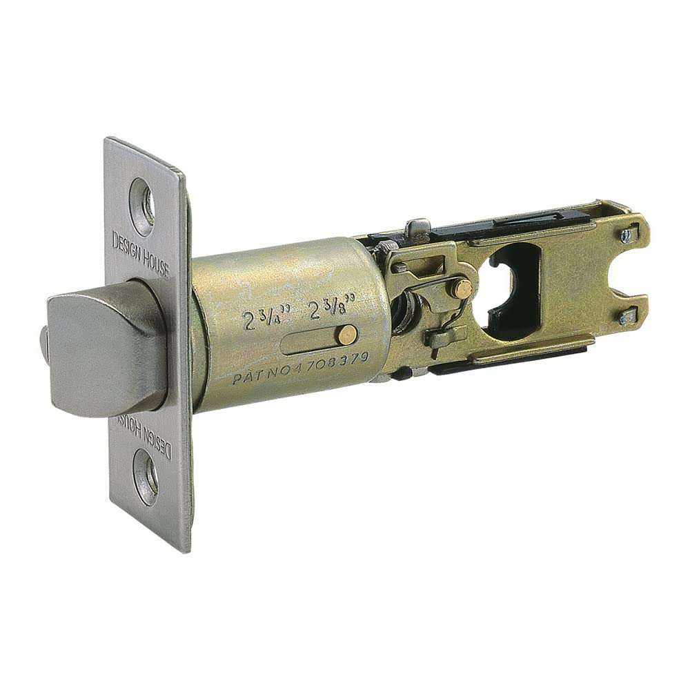 Design House 790782 Adjustable 2-Way Square Corner Replacement Entry Latch Satin Nickel 1