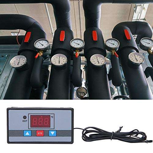 Digital Display Controller Module, Temperature Control Switch, DC12V/DC24V/AC110~220V NTC10K Temperature Controller for Industry Equipment for Home(DC12V) 6
