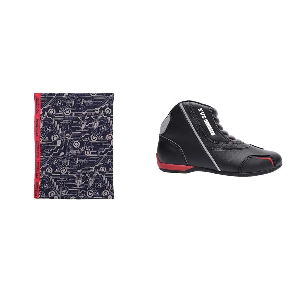 TVS Racing Ankle Length, Waterproof Riding Boots with Neck Gaiters for Men