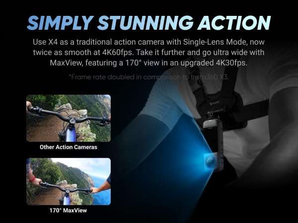 Insta360 X4 Pro Bundle-8K Waterproof 360 Action Camera with 8K 360 HDR Video, |Bundle Includes Selfie Stick, Extra 2 Batteries, Charger, Quick Reader, Mic Adapter, Lens Cap, Wind Muff (512GB) 6