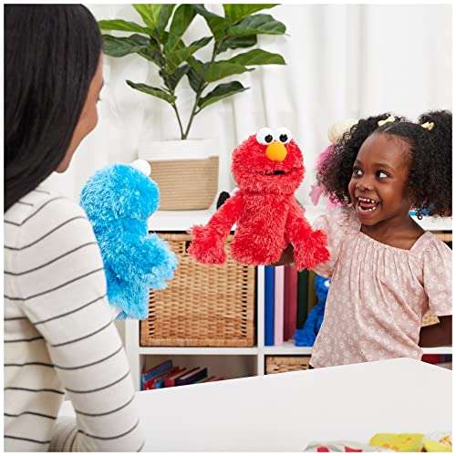 GUND Sesame Street Official Elmo Muppet Plush Hand Puppet, Premium Plush Toy for Ages 1 & Up, Red, 11” 6