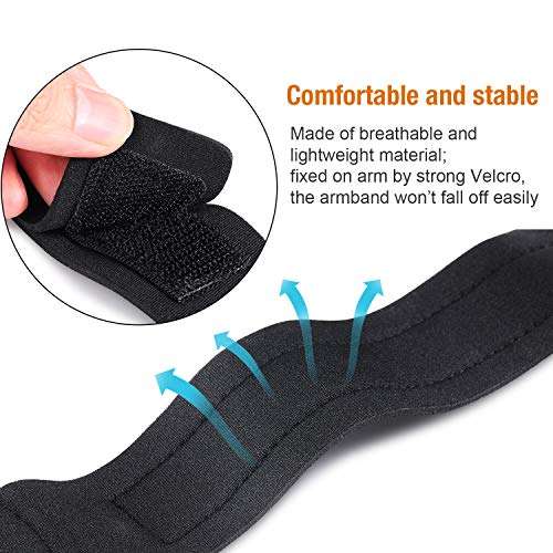 RUSFOL Adjustable Sport Armband for BERENNIS MP3 Player Only， Hands-Free for Running, Black，1 Pack(Compatible with BERENNIS MP3 Player ONLY!)! 3