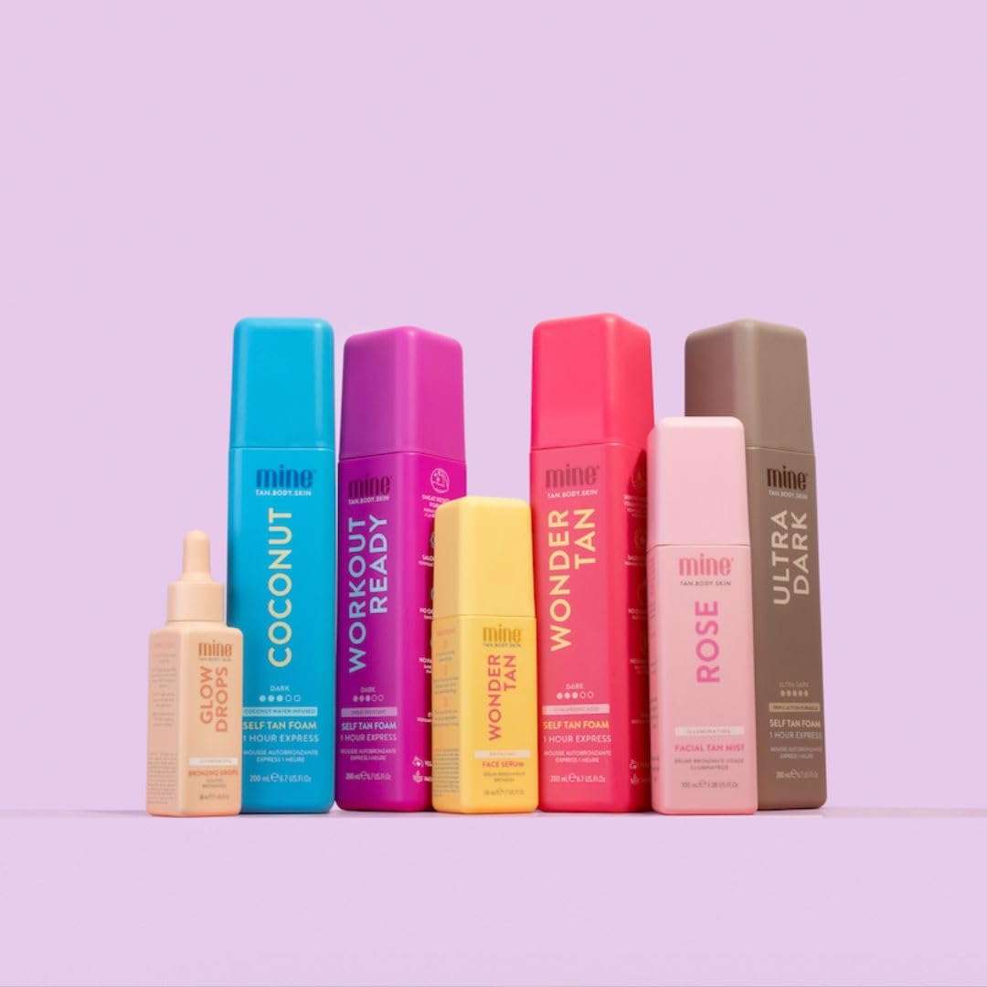 MineTan Ultra Dark Deluxe Bronze Self Tanner Bundle | Achieve Bronzed, Glowing Skin - Includes Ultra Dark Sunless Tanning Mousse, Fake Tanning Lotion, Face Mist & Self Tan Mitt 6