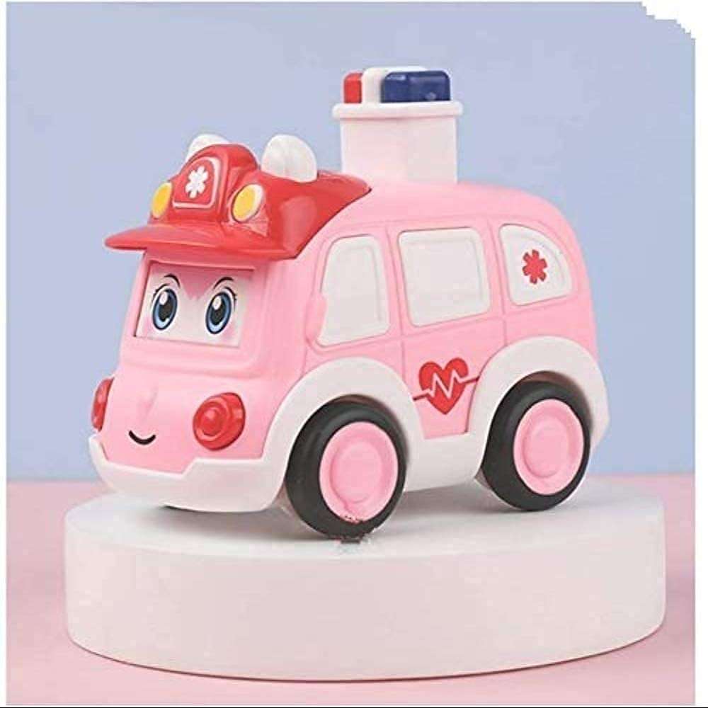 JYOTI HUB Kid New Play Set Plastic Ambulance & Police Car (Pack of 2) Friction Powered Press and Go Vehicle Toy for Kids 5