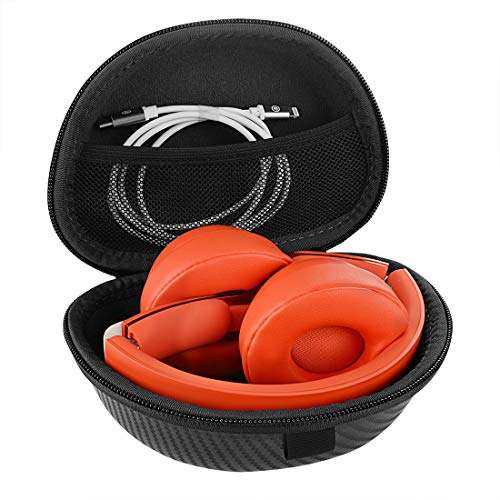 Geekria Shield Headphones Case Compatible with Beats Solo 4, Solo3, Solo2, Solo Pro Headphones, Replacement Hard Shell Travel Carrying Bag with Cable Storage (Black) 3