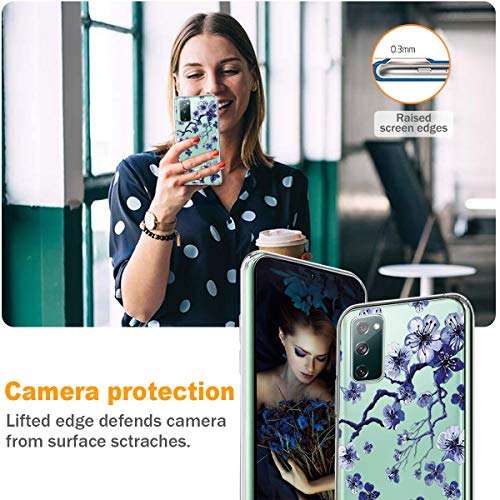 Galaxy S20 FE Case Compatible with Samsung Galaxy S20 FE 5G Case Transparent Crystal Clear Ultra-Thin Cases Silicone Soft Bumper Anti-Fall Slim Full Protective Cover for Samsung S20 FE 5G Smarphone 4