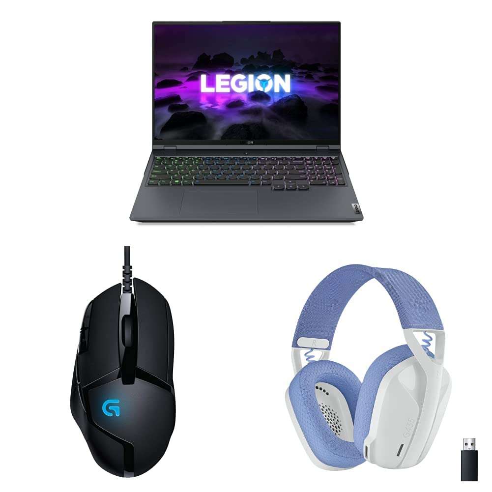 Lenovo Legion Gaming Laptop (AMD R7 5000 Series/16GB RAM & 1TB SSD Storage/3060 Graphics)+Logitech G402 Gaming Mouse+Logitech G435 Gaming Headset - White